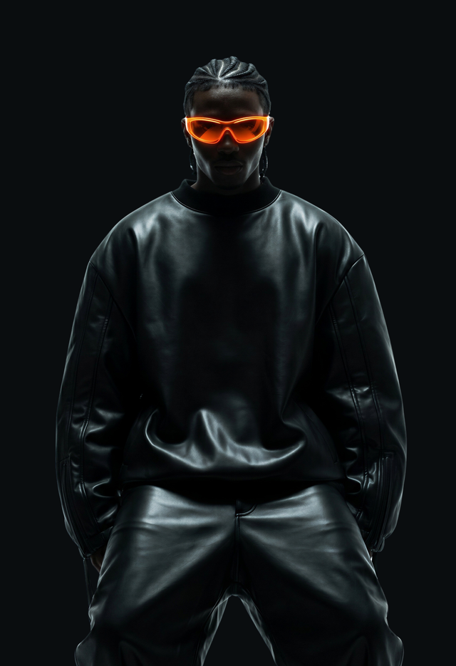 //publicserv-ce.com/cdn/shop/files/public-serv-ce-black-leather-sweatshirt-orange-glowing-visor-runway_640x.png?v=1780078630